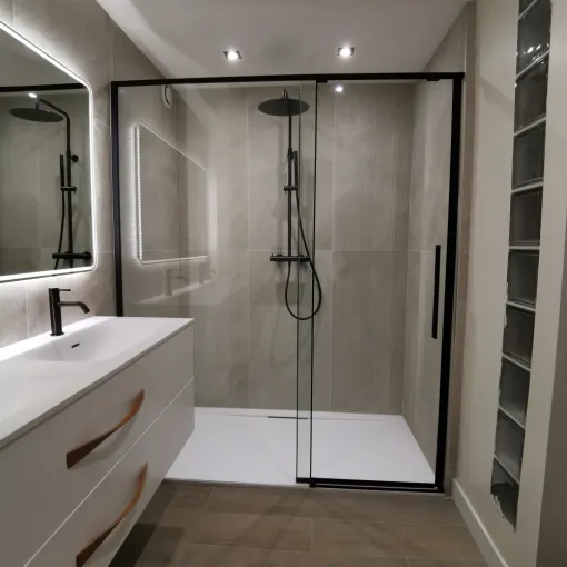 Salle de Bains sur mesure à Larmor Plage, FG Studio