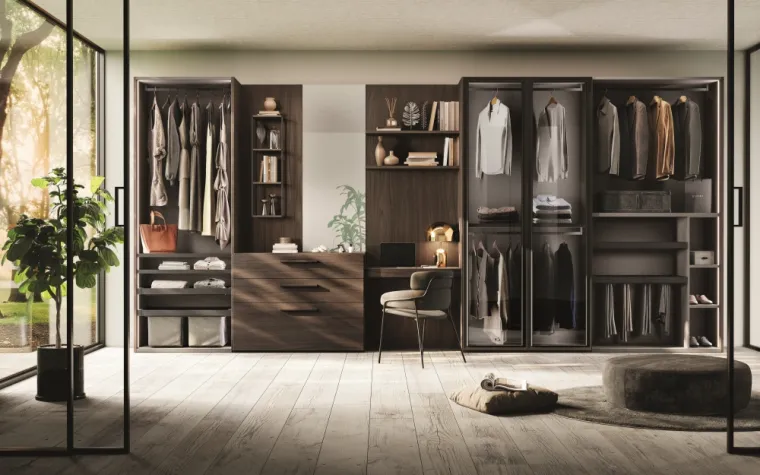 Création d'un dressing avec étagères et penderie, Lorient, FG Studio