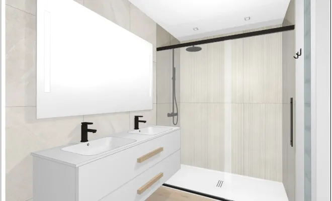 Salle de Bains sur mesure à Larmor Plage, FG Studio